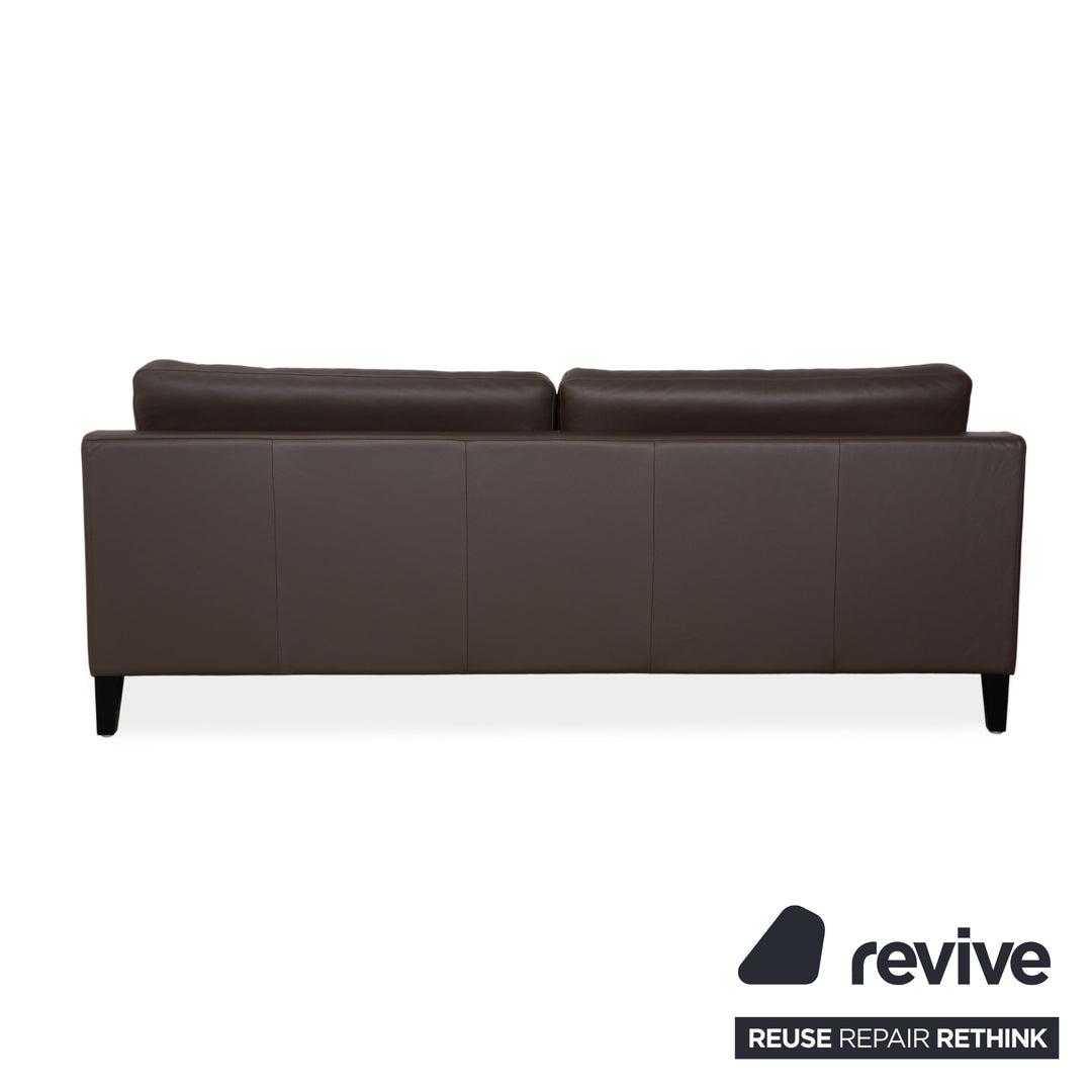 Rolf Benz EGO Dreisitzer Sofa Braun Leder Couch