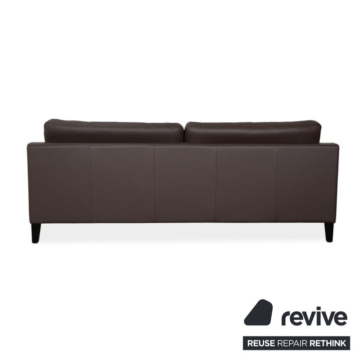 Rolf Benz EGO Dreisitzer Sofa Braun Leder Couch