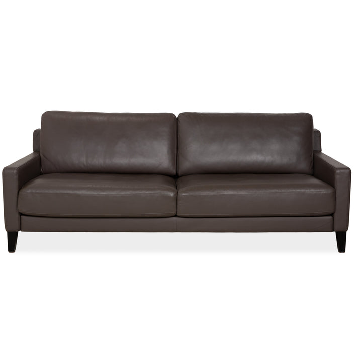 Rolf Benz EGO three-seater sofa, brown leather couch