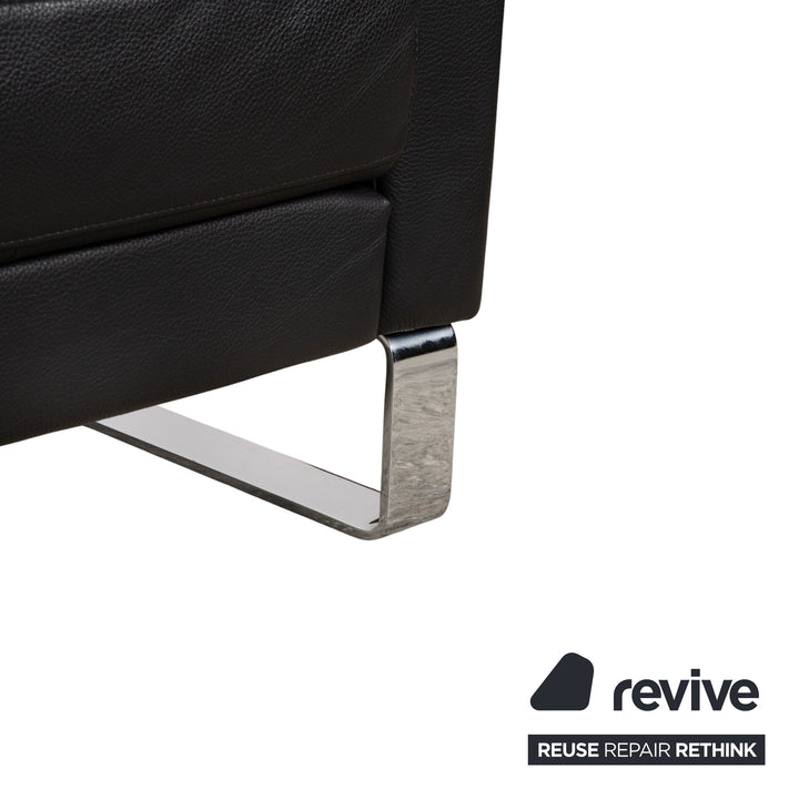 Rolf Benz Ego Leather 2x Armchairs Black