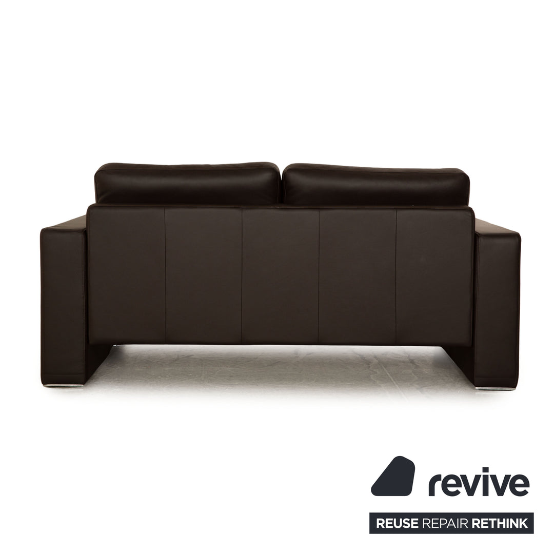 Rolf Benz EGO Leder Zweisitzer Dunkelbraun Sofa Couch