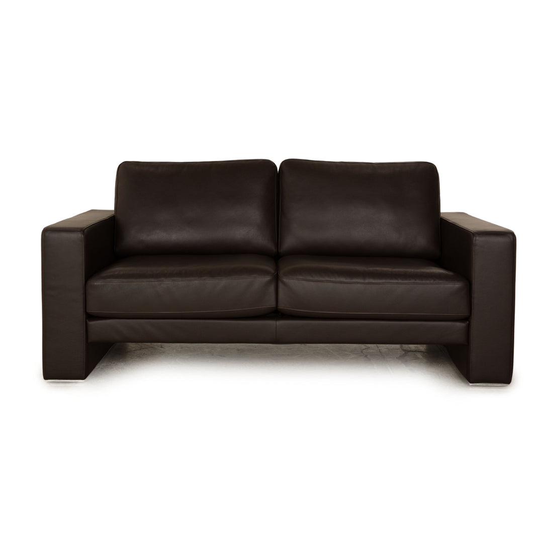 Rolf Benz EGO Leder Zweisitzer Dunkelbraun Sofa Couch