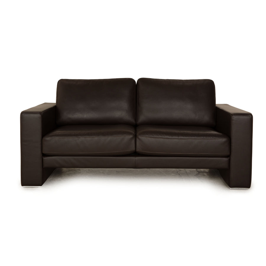 Rolf Benz EGO Leder Zweisitzer Dunkelbraun Sofa Couch