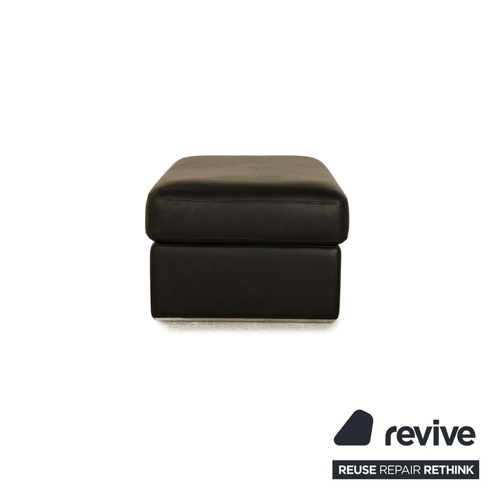 Rolf Benz Ego Leather Stool Black