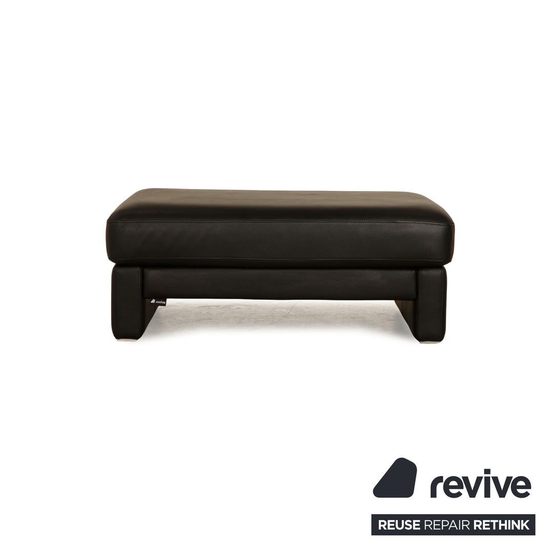 Rolf Benz Ego Leather Stool Black