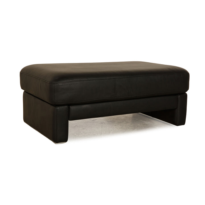 Rolf Benz Ego Leather Stool Black