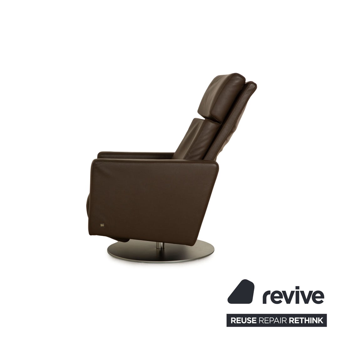 Rolf Benz Ego Leather Armchair Brown manual function