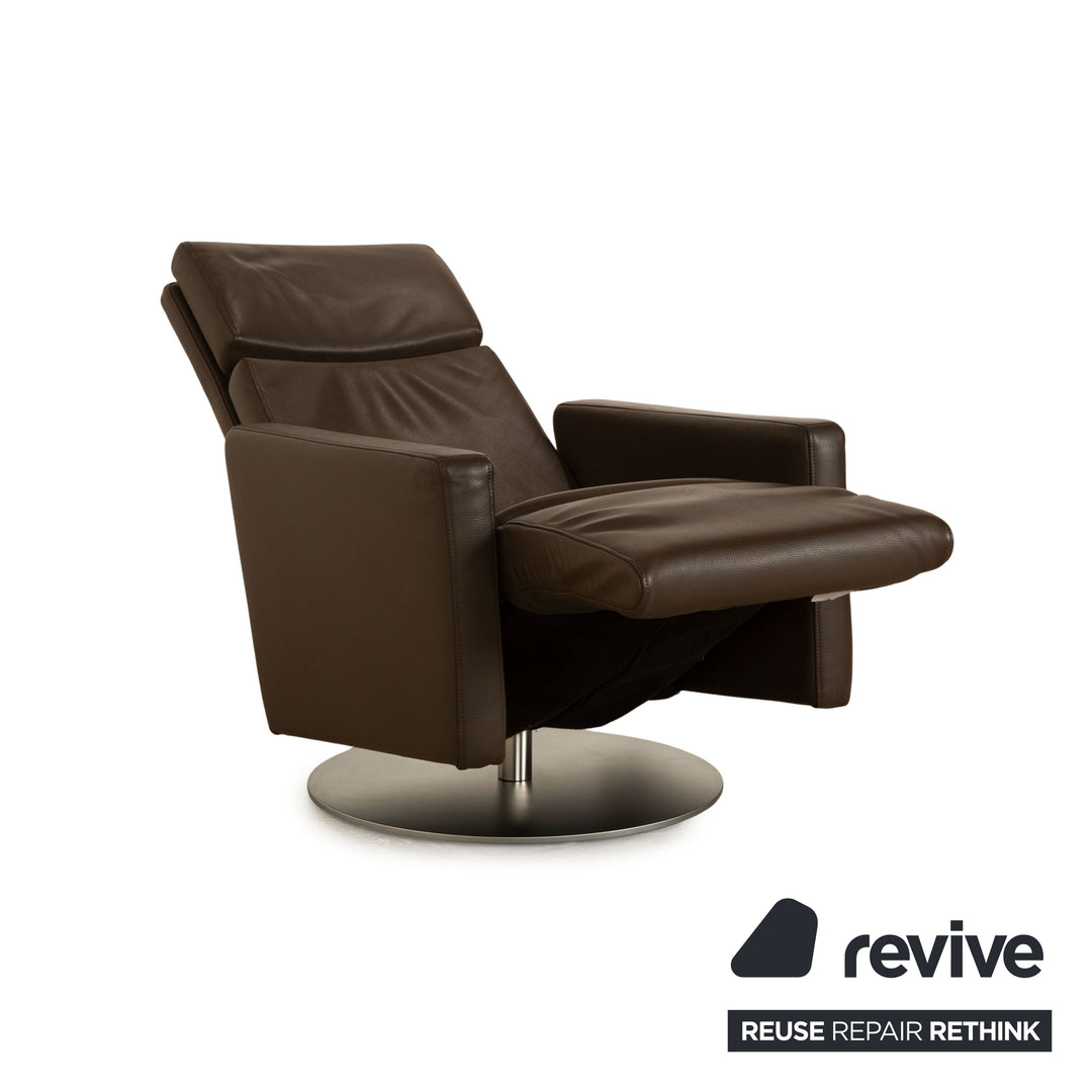 Rolf Benz Ego Leather Armchair Brown manual function