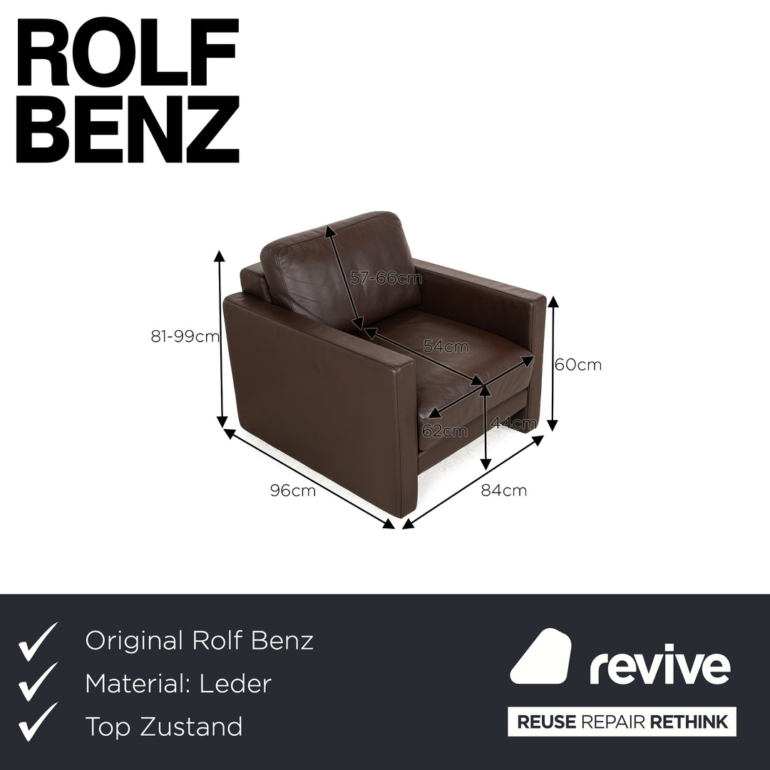 Rolf Benz Ego Leder Sessel Braun