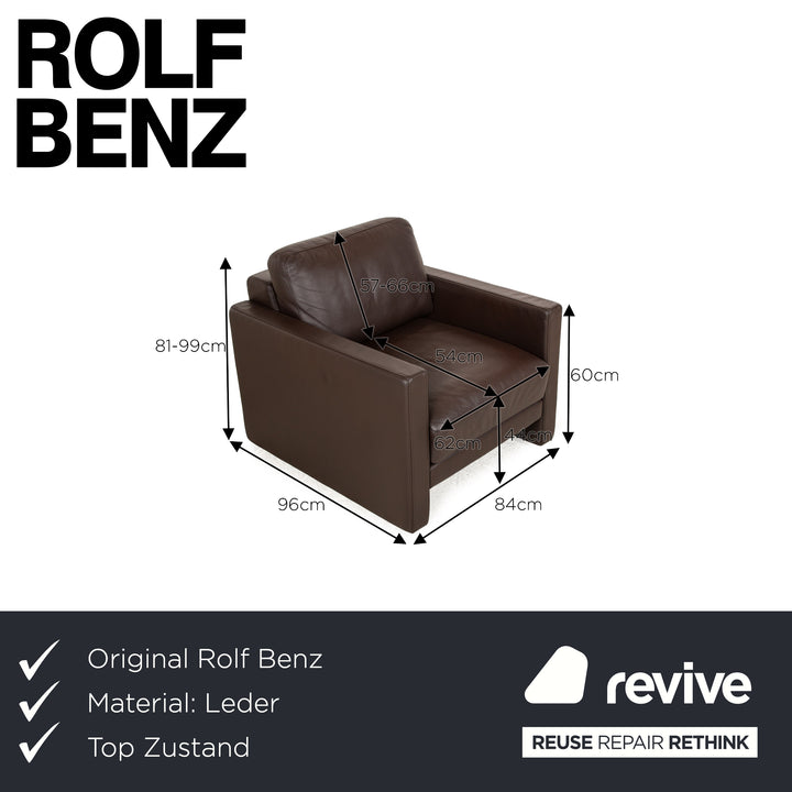 Rolf Benz Ego Leder Sessel Braun