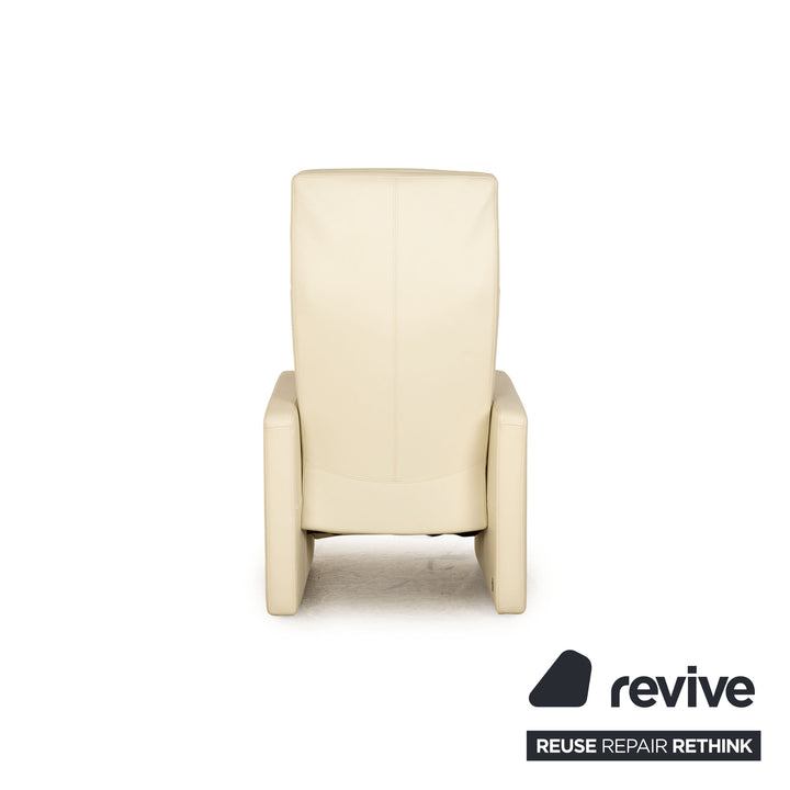 Rolf Benz Ego leather armchair cream electric function