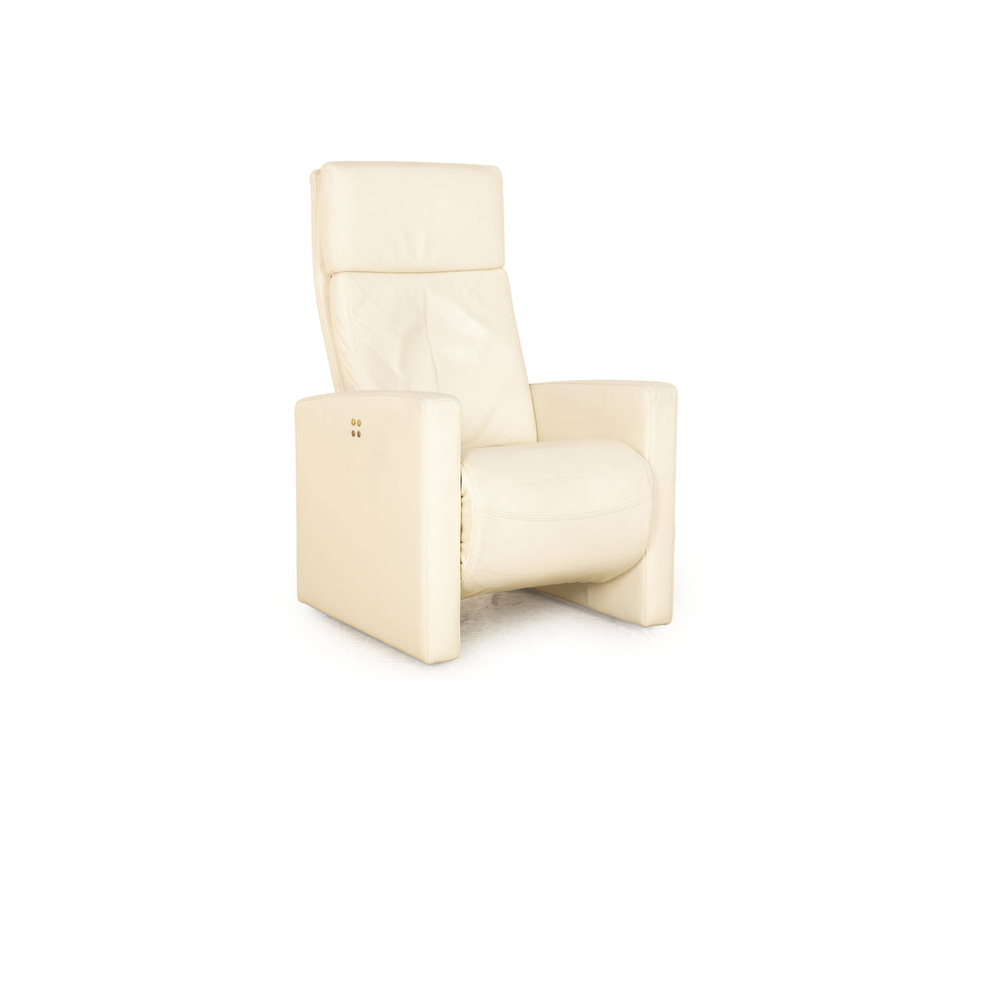 Rolf Benz Ego leather armchair cream electric function