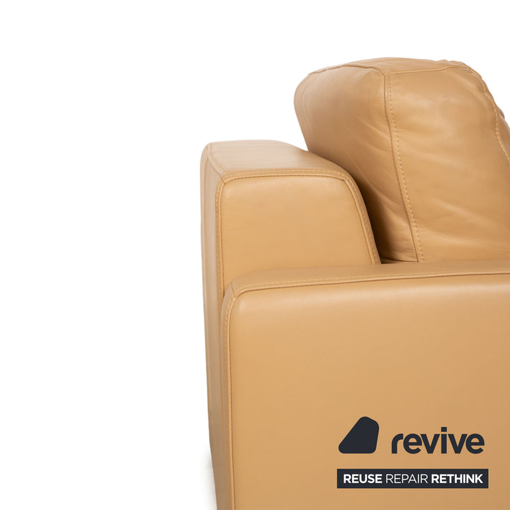 Fauteuil en cuir Rolf Benz Ego crème