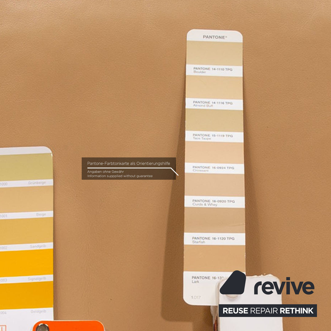 Rolf Benz Ego leather armchair set cream