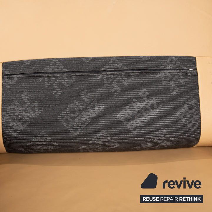 Rolf Benz Ego leather armchair set cream