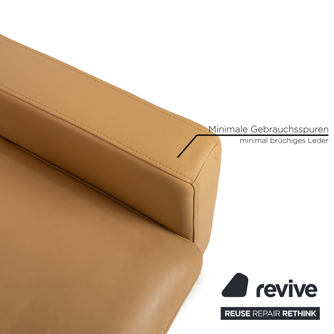 Rolf Benz Ego leather armchair set cream