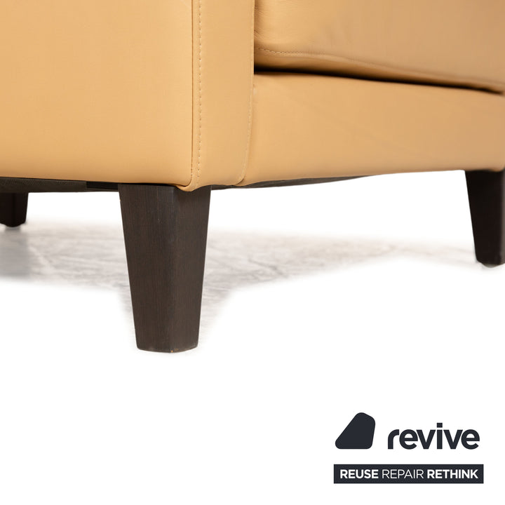 Rolf Benz Ego leather armchair set cream