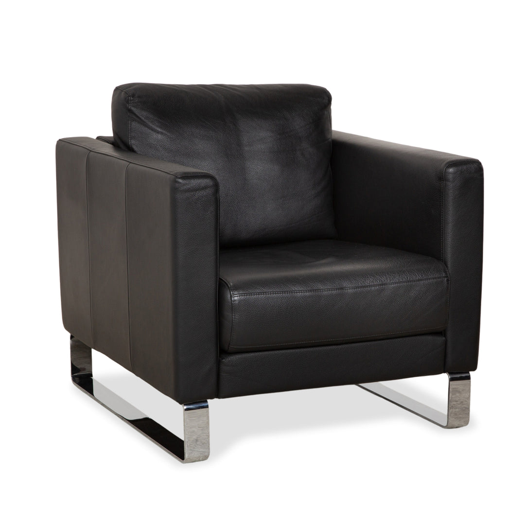 Rolf Benz Ego Leder Sessel Schwarz
