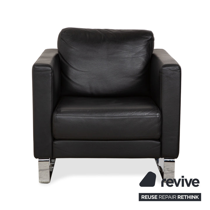 Rolf Benz Ego Leather Armchair Black