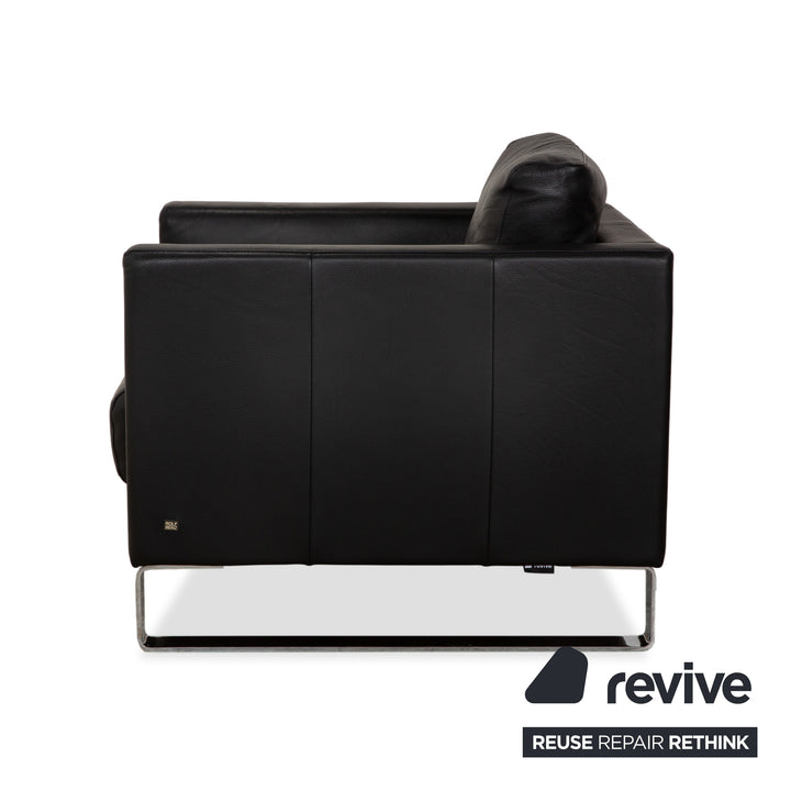 Rolf Benz Ego Leather Armchair Black