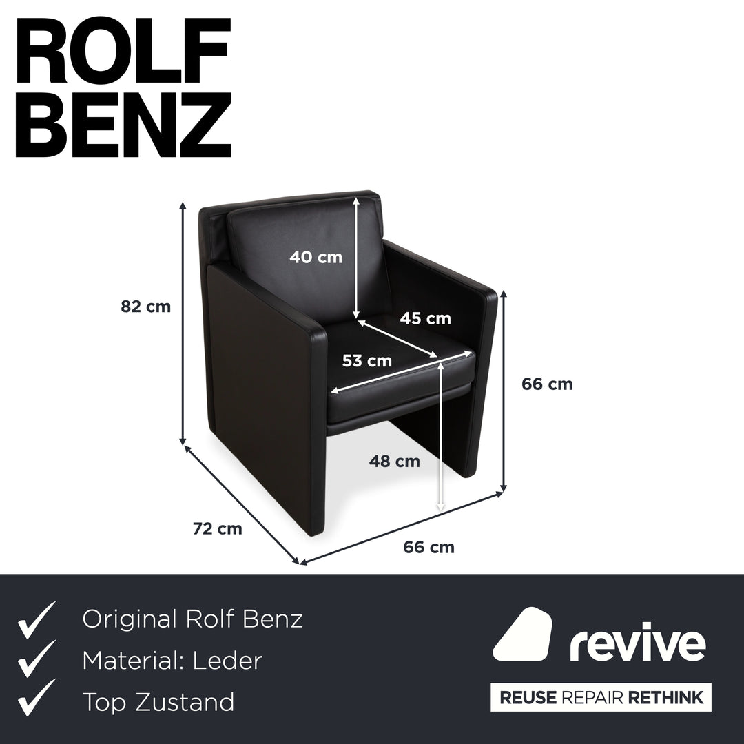 Rolf Benz EGO Leder Sessel Schwarz