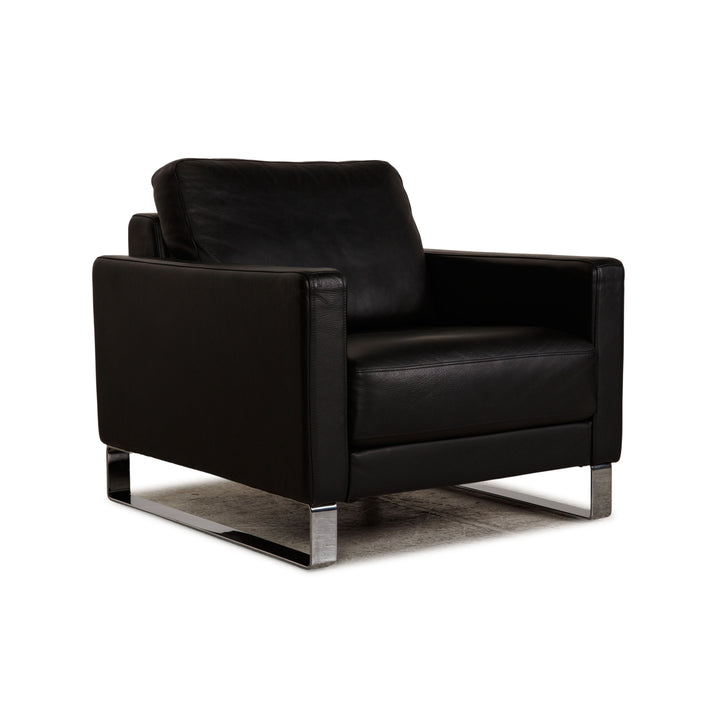 Rolf Benz Ego Leder Sessel Schwarz