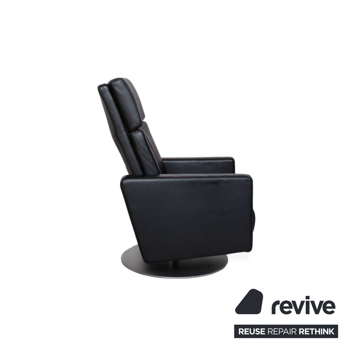 Rolf Benz EGO Leather Armchair Black Manual Function