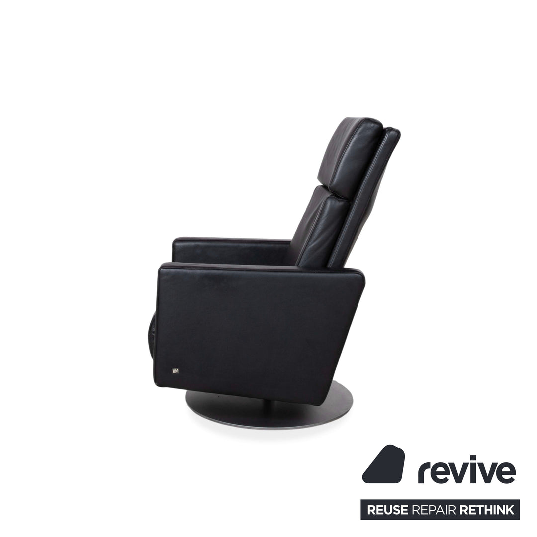 Rolf Benz EGO Leather Armchair Black Manual Function