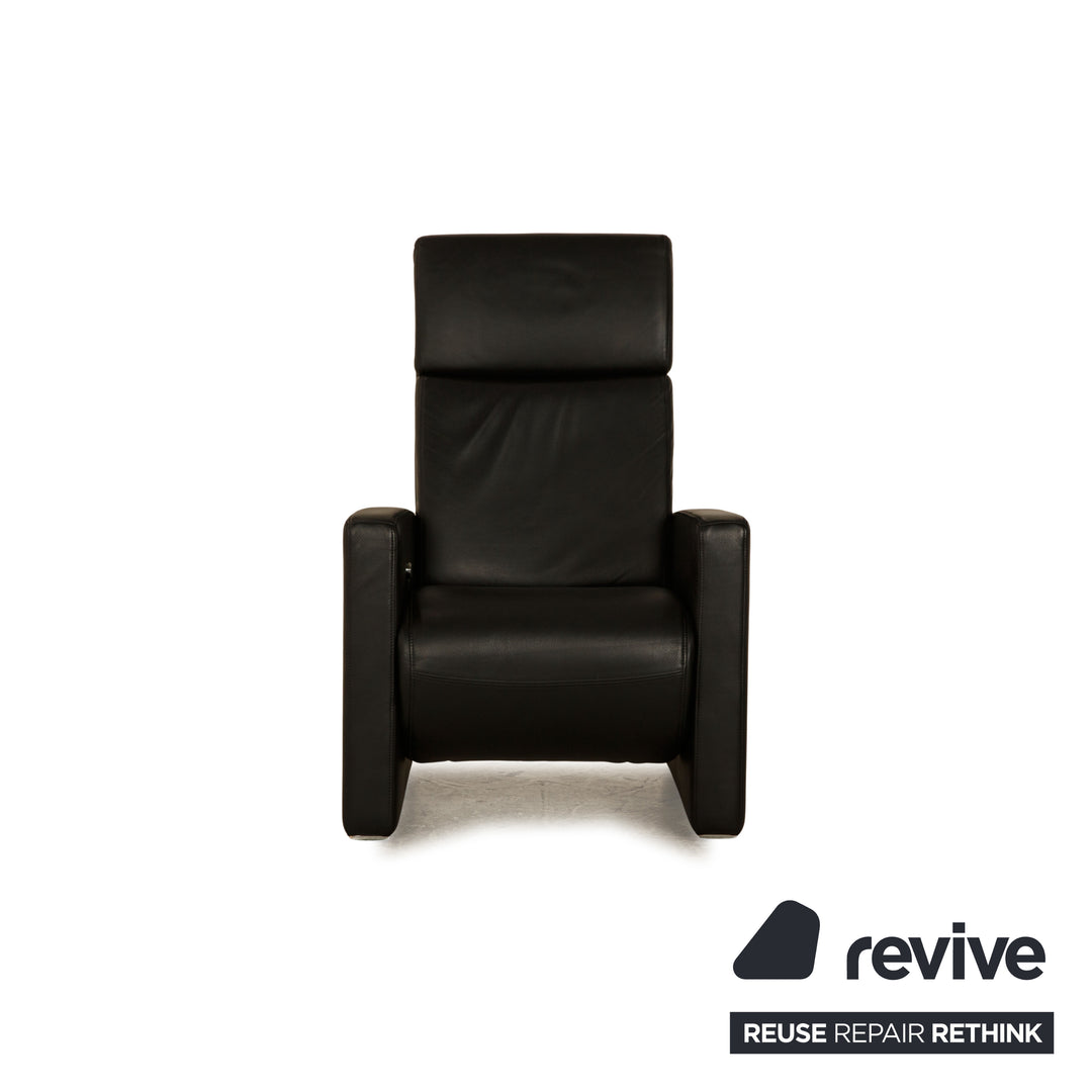 Rolf Benz Ego Leather Armchair Black Manual Function