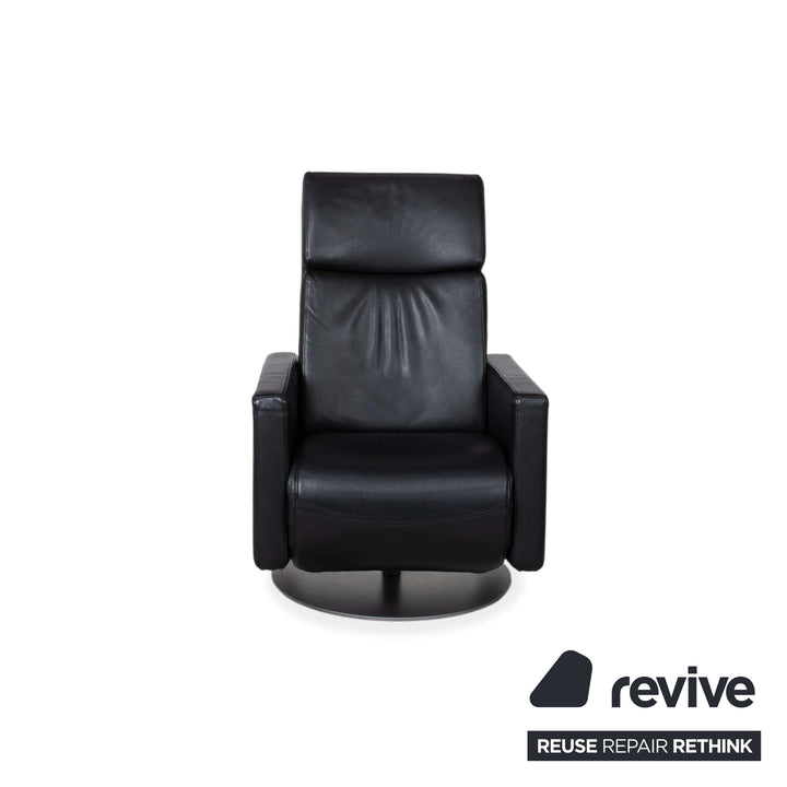 Rolf Benz EGO Leather Armchair Black Manual Function