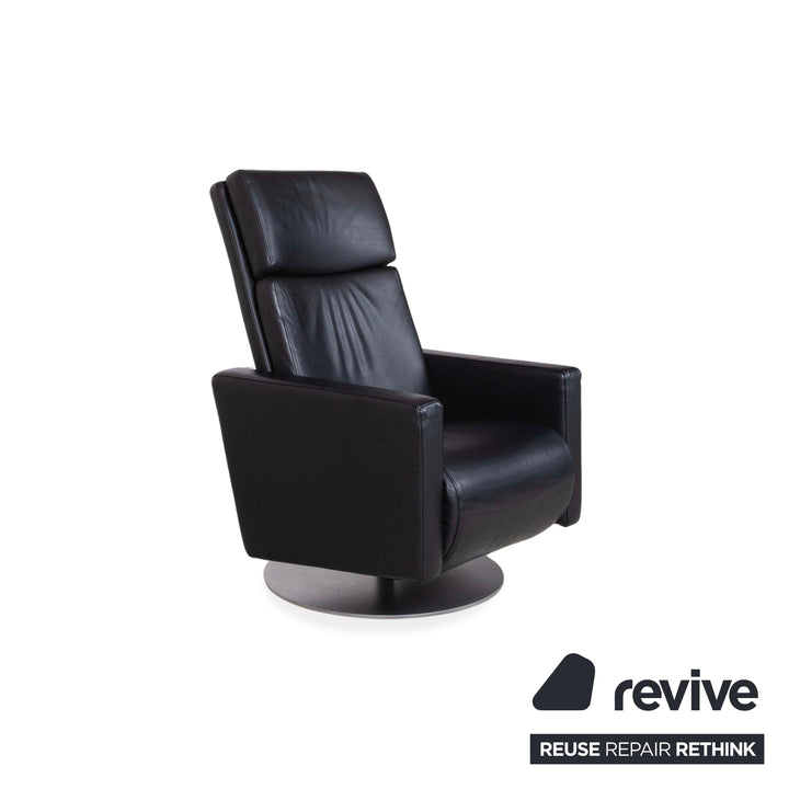 Rolf Benz EGO Leather Armchair Black Manual Function