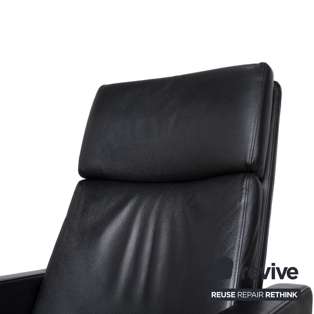 Rolf Benz EGO Leather Armchair Black Manual Function