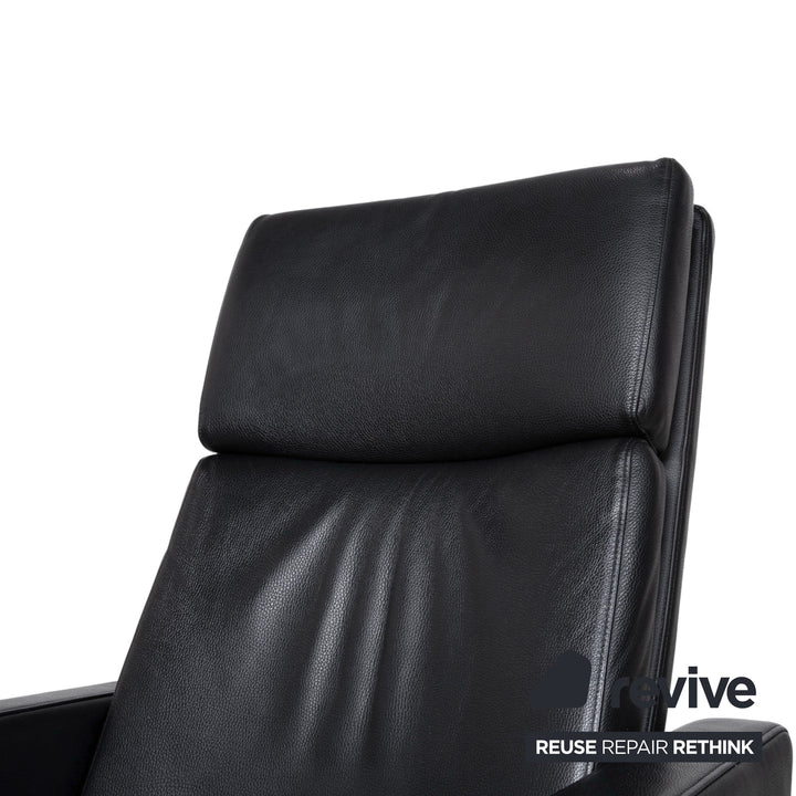 Rolf Benz EGO Leather Armchair Black Manual Function