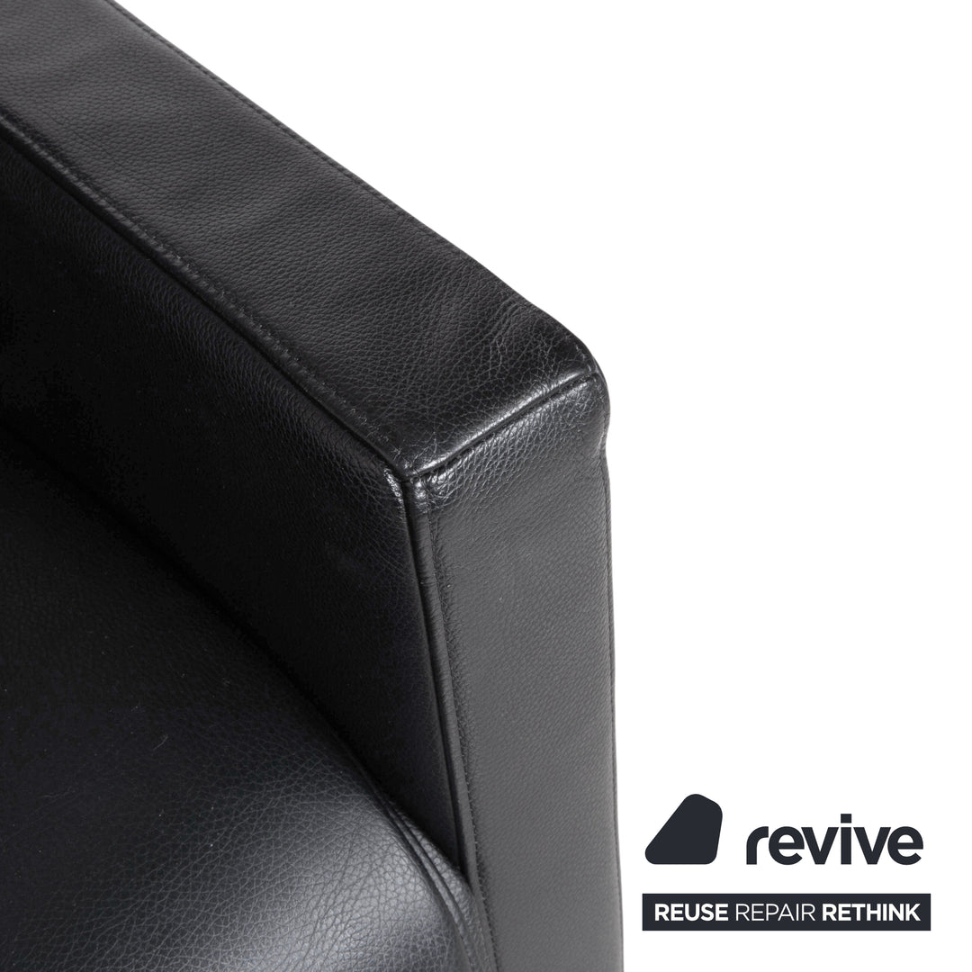 Rolf Benz EGO Leather Armchair Black Manual Function