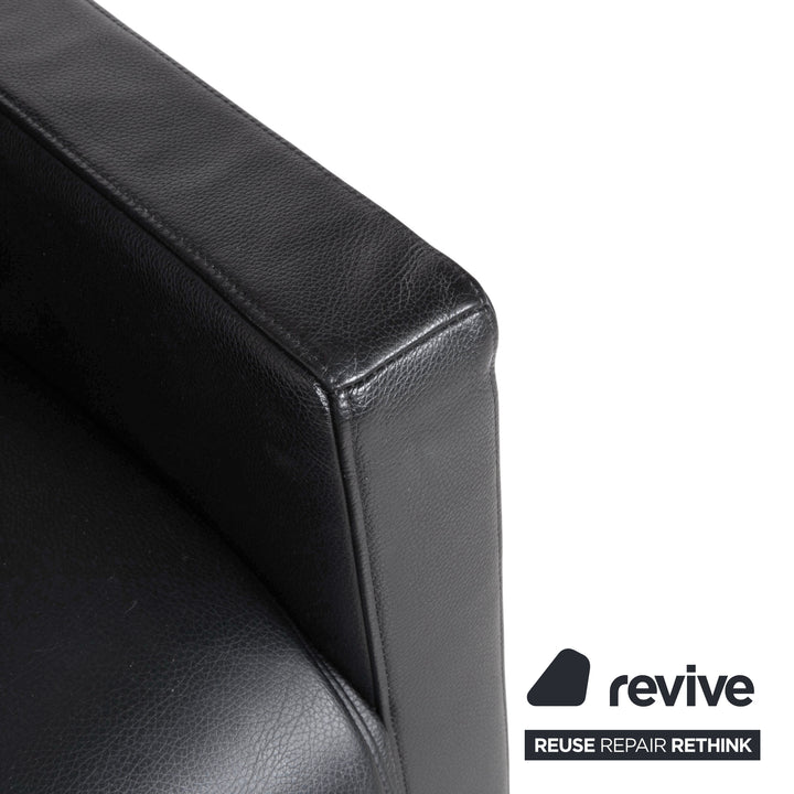 Rolf Benz EGO Leather Armchair Black Manual Function