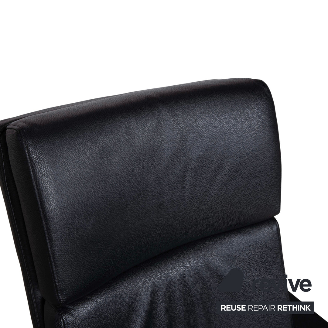 Rolf Benz EGO Leather Armchair Black Manual Function