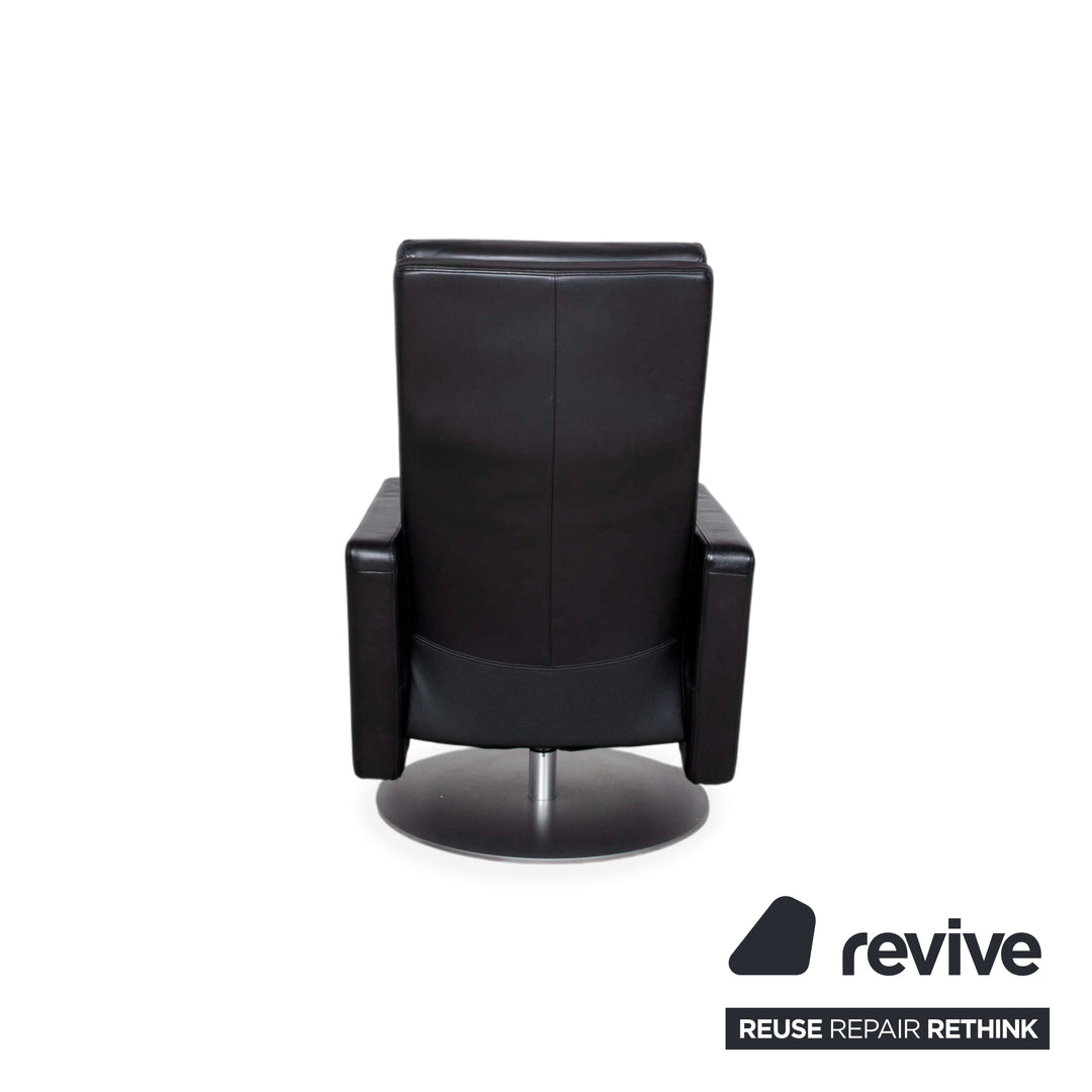Rolf Benz EGO Leather Armchair Black Manual Function