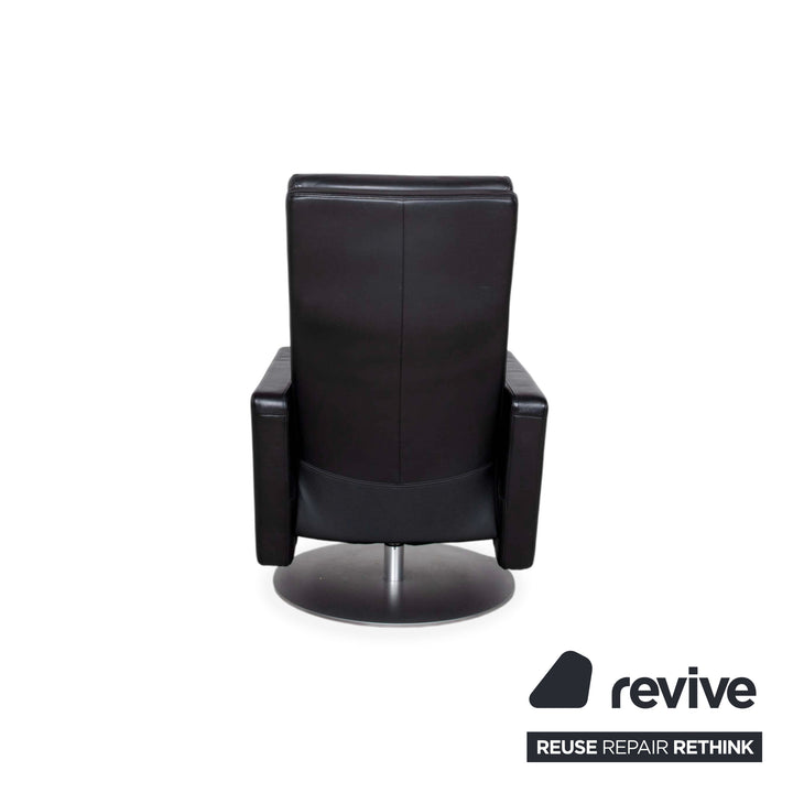 Rolf Benz EGO Leather Armchair Black Manual Function
