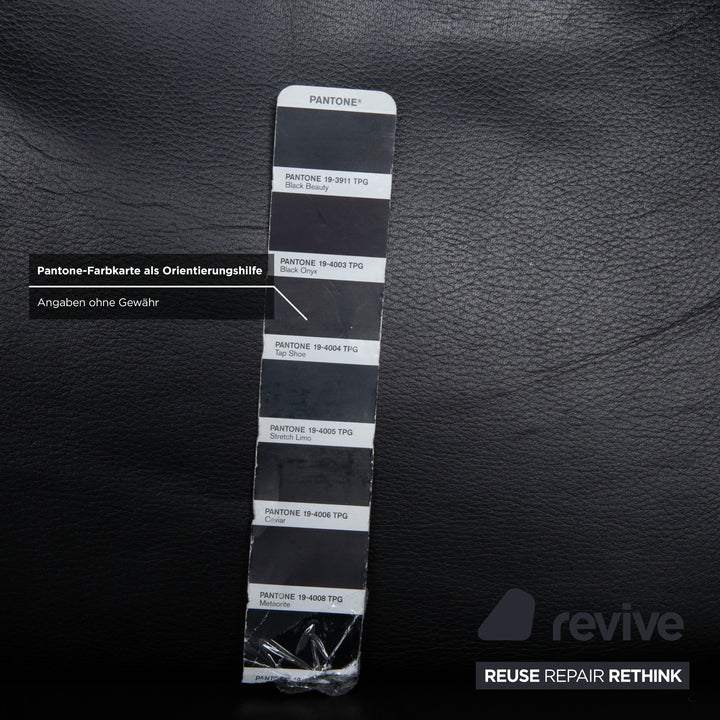 Rolf Benz EGO Leder Sessel Schwarz manuelle Funktion Hochlehner