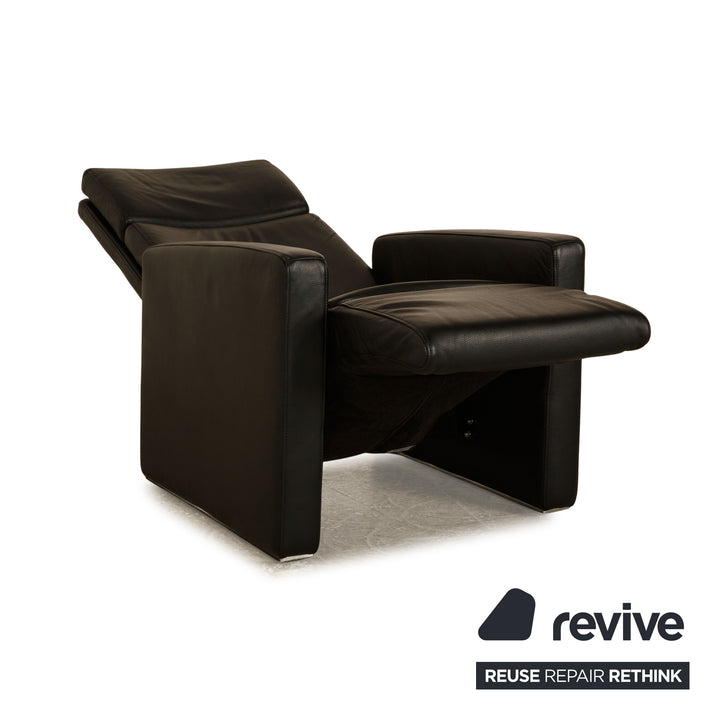 Rolf Benz Ego Leather Armchair Black Manual Function