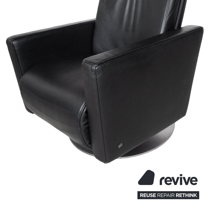 Rolf Benz EGO Leather Armchair Black Manual Function
