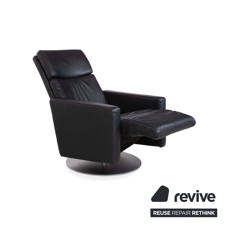 Rolf Benz EGO Leather Armchair Black Manual Function