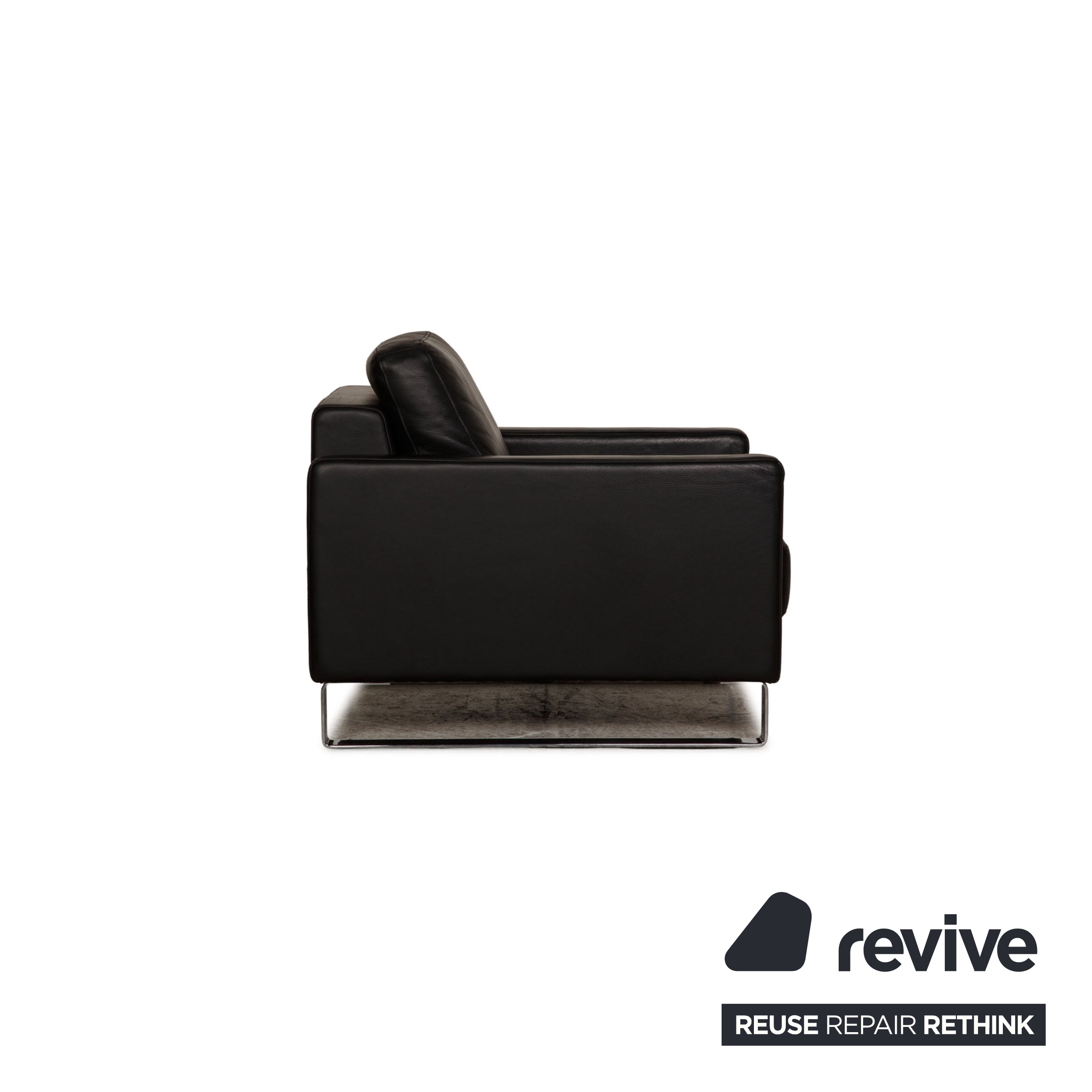 Rolf Benz Ego Leather Armchair Black
