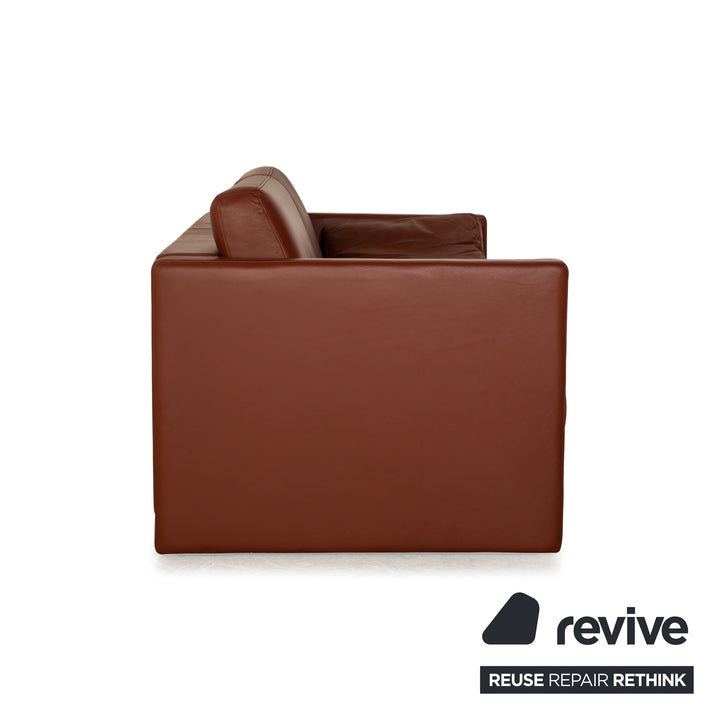 Rolf Benz EGO leather two-seater brown sofa couch