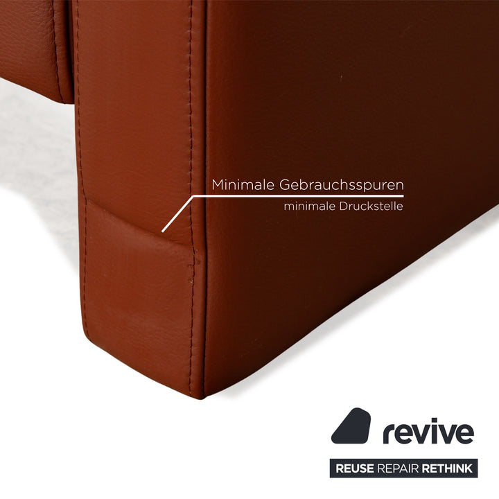 Rolf Benz EGO leather two-seater brown sofa couch