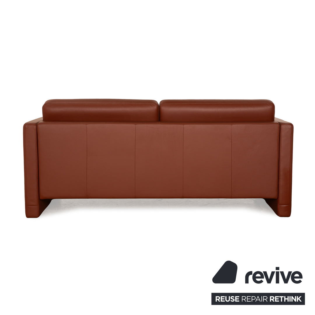 Rolf Benz EGO leather two-seater brown sofa couch