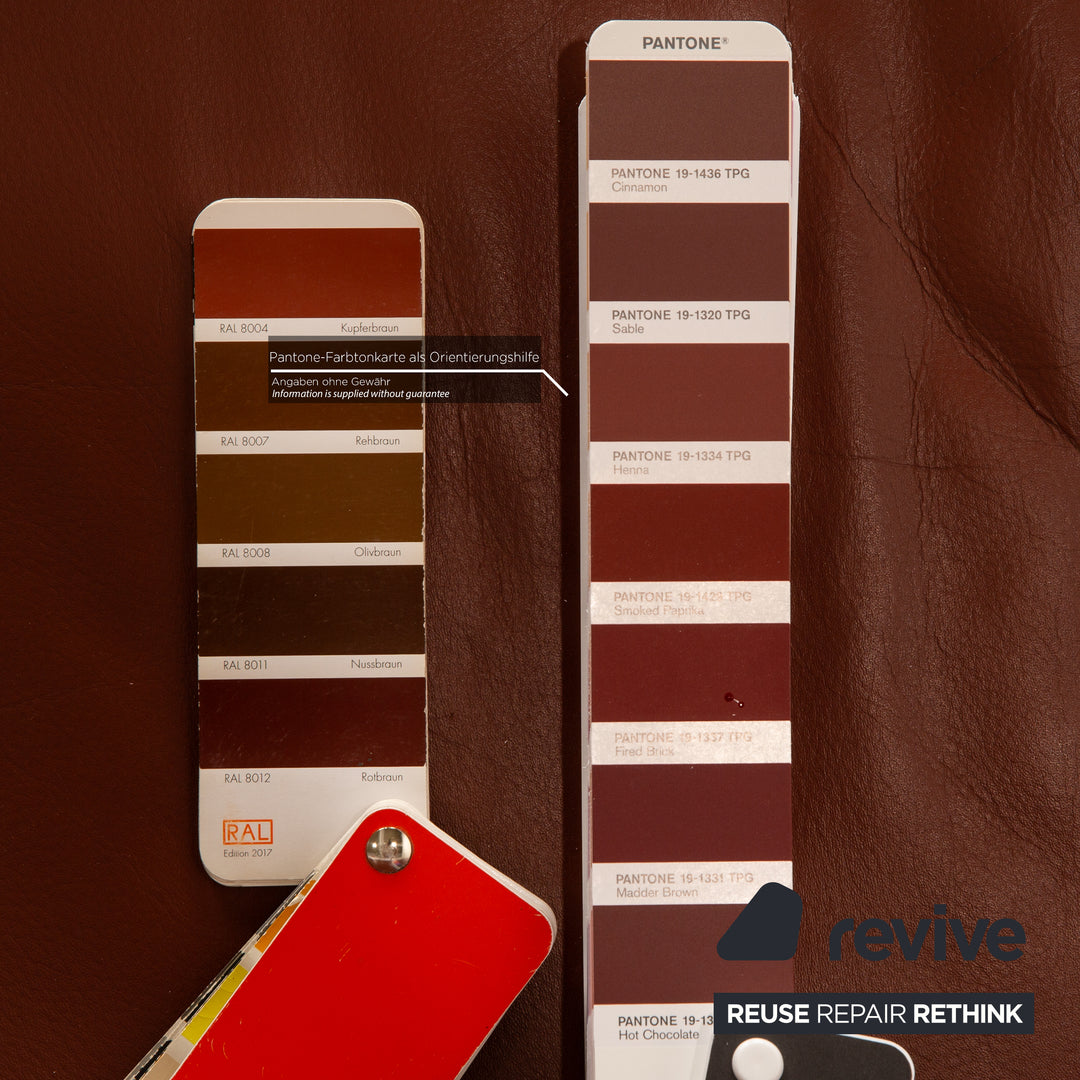 Rolf Benz EGO leather two-seater brown sofa couch