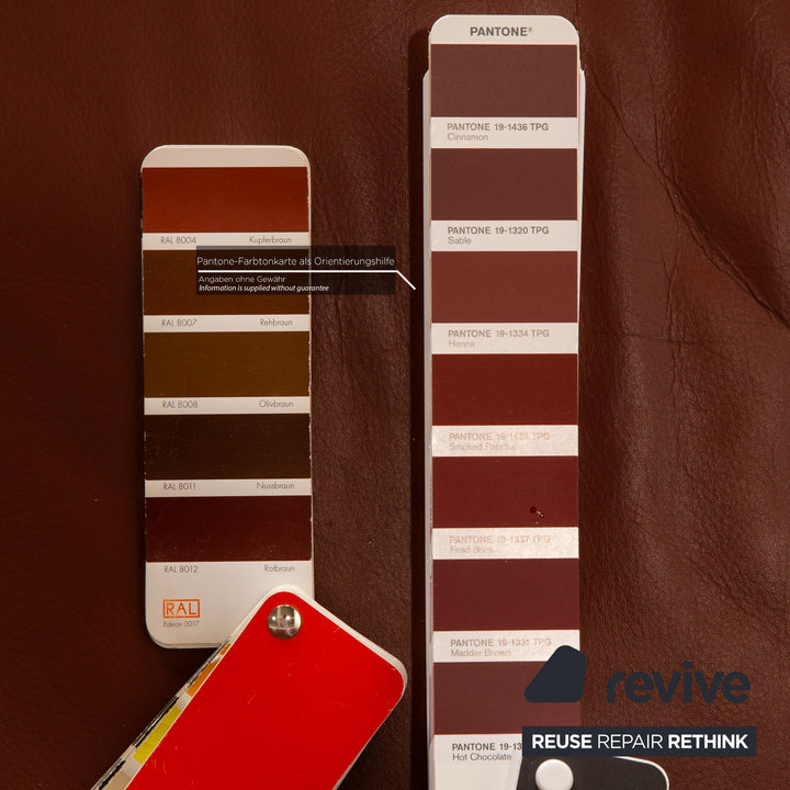 Rolf Benz EGO leather two-seater brown sofa couch