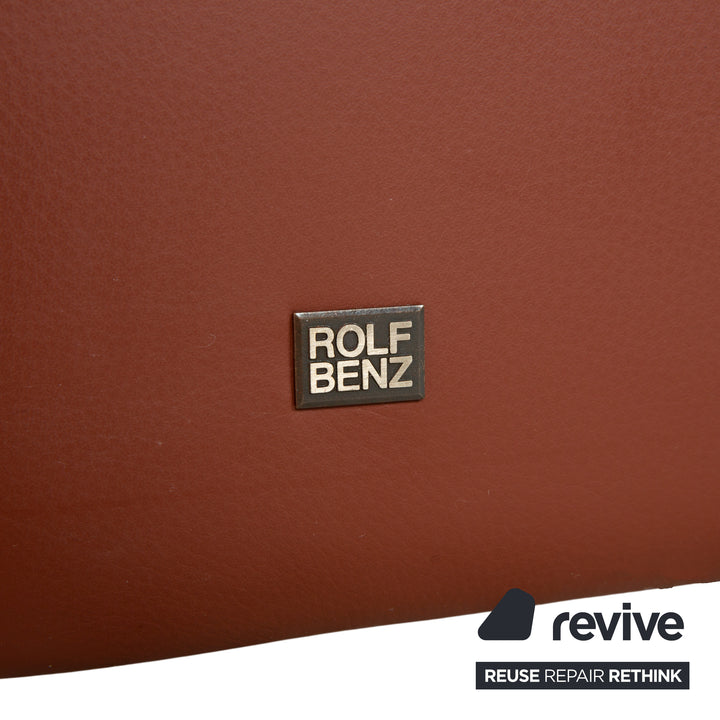 Rolf Benz Ego Leather Two-Seater Brown Sofa Couch