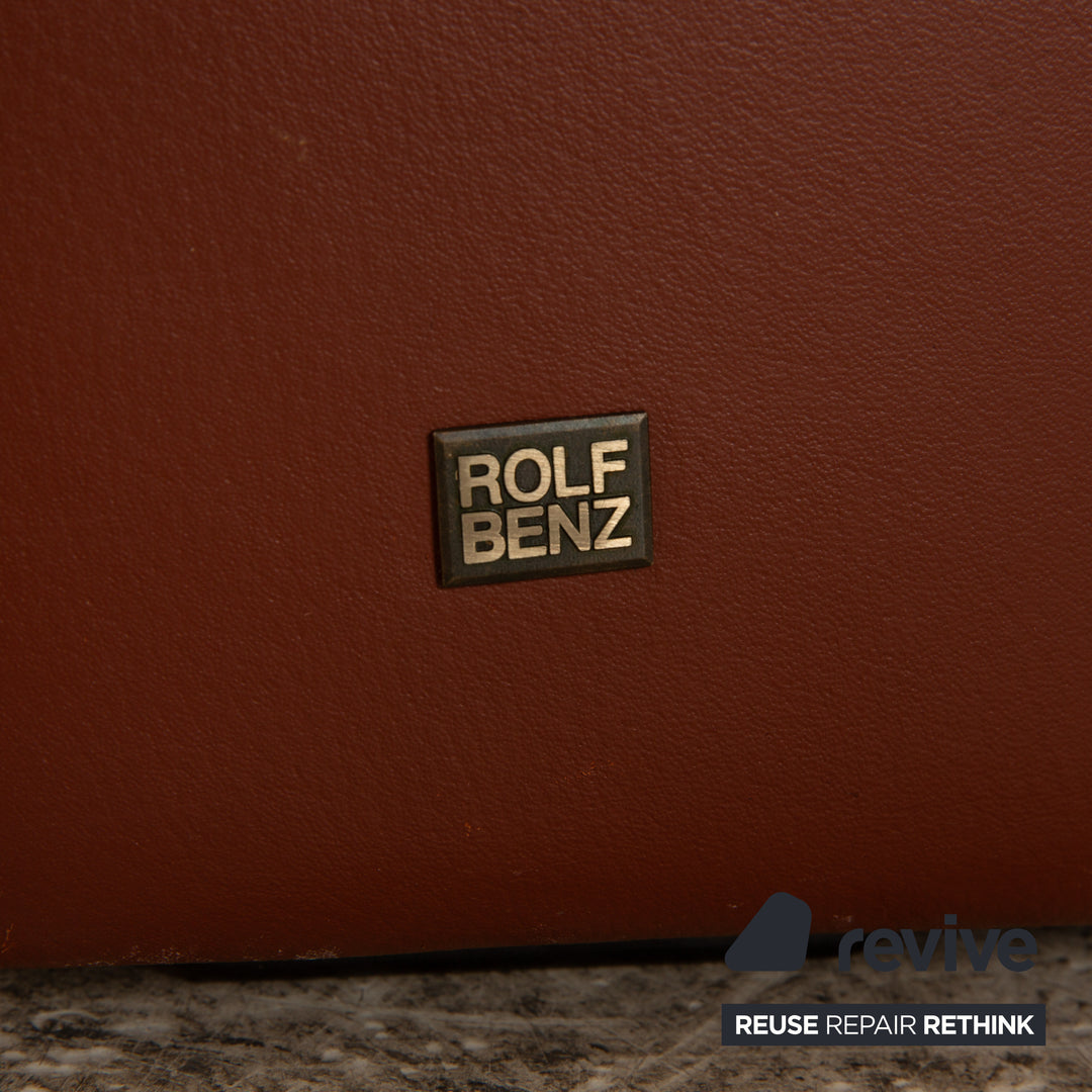 Rolf Benz EGO leather two-seater brown sofa couch